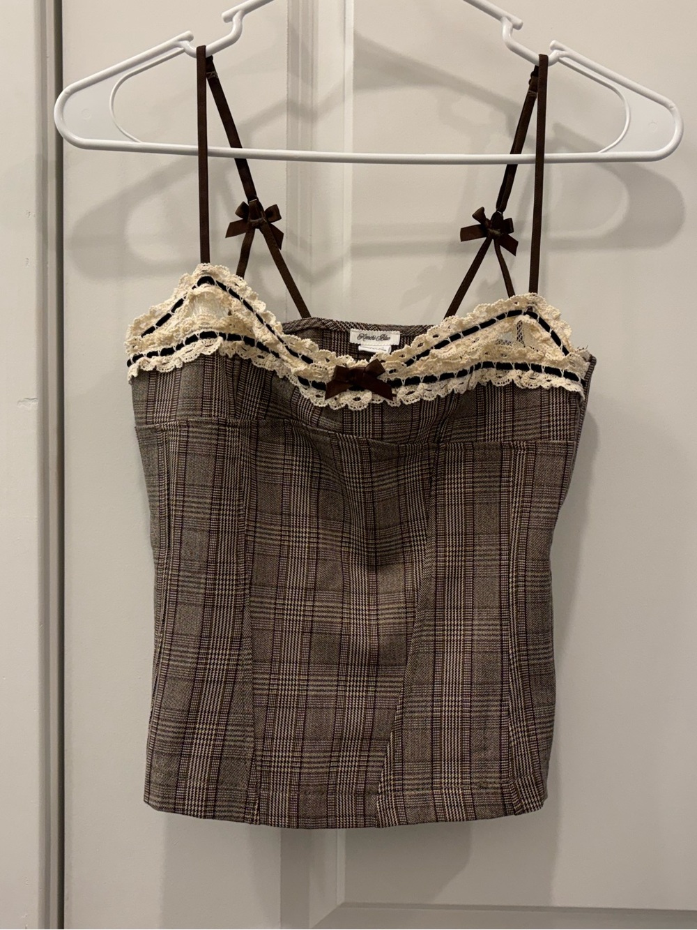 Kimchi Blue Plaid Corset Top XS